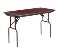 Flash Furniture Frankie Table de Banquet Pliante en Acajou mélaminé de 1,2 m