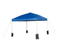 Flash Furniture Harris Tente d'événement Pop-up à Pieds Droits avec Sacs de Sable et Housse à roulettes Bleu 25,4 x 25,4 cm