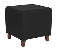 Flash Furniture Poufs/Ottomans, Tissu Noir, 41,9 x 41,9 x 40,6 cm