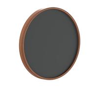 Flash Furniture Tableau noir magnétique mural avec cadre en pin massif, de qualité commerciale avec gomme et craie, rond, 45,7 cm, rustique