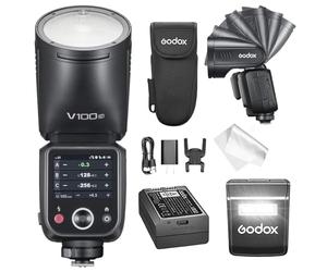 Flash Godox V100C pour Canon EOS, Flash à écran Tactile 100W E-TTL II, Synchronisation du obturateur Global HSS 1/80000s, Compatible avec Canon 5D Mark IV/III, 6D Mark II, EOS R RP R5, 90D 7D 6D