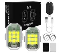 Flash LED à télécommande pour voiture, clignotant LED sans fil avec haute luminosité, 7 couleurs LED pour avion et chargement USB, anti-collision pour drone, éclairage d'avion