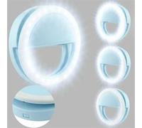 Flash LED USB Selfie lumineux anneau pour smartphone - Bleu