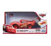 Flash Mc Queen radiocommande Cars a l''echelle 1/24eme (17cm).Équipee d''une telecommande avec fonctions completes depilotage (avance/recule/droite/gauche), et fonction turbo.