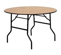 Flash Meuble Bois 121,9 cm Round Table de Banquet Pliante avec Clair revêtu Finition Top
