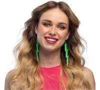 Flash néon boucles d'oreilles vert