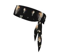 Flash of Light Bandage athlétique double face avec bandeau de sport imprimé pour tennis, ninja, karaté, course à pied et yoga