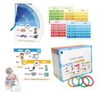 Flash Phonics - de Reconnaissance des Mots, Ensemble d'apprentissage de Pratique Alphabet | Toddler Children Kids Study Supplies for Preschool Classroom, Home School Education Aider Les