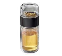 Flash Portable En Verre Transparent, Récipient À Étanche À Scellé En Silicone | Conception Du Séparateur De Thé À Eau Avec Filtre En Acier Inoxydable Pour Le Brassage