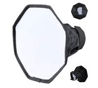Flash pour appareil photo reflex - 20-30 cm pliable et portable avec couvercle en carton gris et réflecteur de déflecteur snoot, accessoire d'éclairage pour studio et extérieur
