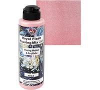 Flash Pouring Mix 2en1 Medium De Lissage Et Peinture Acrylique Métallique Avec Effet Paillettes 180 Ml Pas Besoin De Mélanger Avec Fluide Ou Huile De Silicone (Rose)