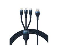 flash series â.¡ one-for-three fast charging data cable usb to m+l+c 100w 1.2m blue