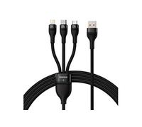 flash series â.¡ one-for-three fast charging data cable usb to m+l+c 100w 1.2m noir