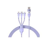 3in1 Usb Cable Baseus Flash Series 2, Usb-C + Micro Usb + Lightning,