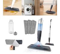 Flash Speed Mop Balai pulvérisateur en microfibre avec 3 tampons interchangeables Wet&Dry Floor Cleaning Mop avec tête rotative à 360° et réservoir de 700 ml pour sols stratifiés / nettoyage