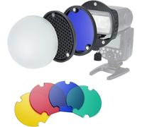 Flash Speedlite Accessory Kit with Diffuser Magnetic Universal Adapter for Canon, Nikon, Sony, Godox Flash and Yongnuo Flash