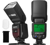 Flash Speedlite for Canon Nikon Sony Olympus Fuji Panasonic Camera 2.4G Wireless Flash Flash Time 0.1-2.5s Recycling Time Adjustable Flash Head with LCD Panel and Hotshoe