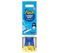 Flash Speedmop Wet Mop Kit de démarrage pour nettoyer les sols avec action de récurage, comprend : 1 serpillère, 6 recharges humides