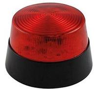Velleman Feu clignotant LED rouge, 12 V DC, 77 mm, 15 LED, lampe de signalisation et d'avertissement, feu flash IP20 ABS acrylique, pour garage atelier alarme signalisation