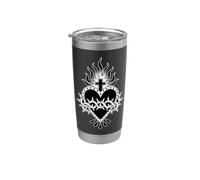 Flash Tatouage Sacré-Cœur du Christ Gobelet isotherme en acier inoxydable double paroi