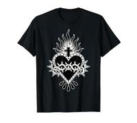 Flash Tatouage Sacré-Cœur du Christ T-Shirt Graphique avec Valeur