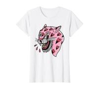 Flash Traditionnel Panther Pink x Heart Love T-Shirt Graphique avec Valeur