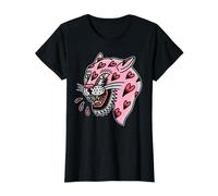 Flash Traditionnel Panther Pink x Heart Love T-Shirt Graphique avec Valeur