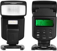 Flash universel Speedlite GN40 - Lumière de remplissage LED réglable avec support, adapté aux appareils photo reflex numériques Canon, Nikon, Olympus, Pentax