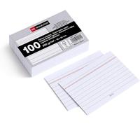 Flashcards, Cartes D`Étude, 100 Fiches Bristol Lignées Pour Notes, Format 95 X 65 Mm, Papier Carton Offset 200 G/M², Fournitures De Bureau Et Scolaires Pour La Rentrée