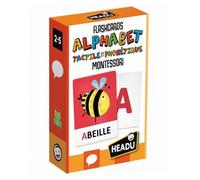 Flashcards Montessori - Headu - Alphabet tactle phonetique - Rouge - Mixte - A partir de 12 mois