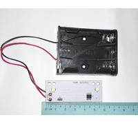 Flasher Strobe LED Blanc ou Bleu PCB avec boîte à Piles pour Alarme factice Sirène Sécurité Bell Flash Box