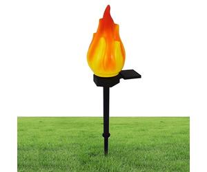 Flashers à panneau solaire pour une utilisation en extérieur - Décoration de jardin étanche | Torches à énergie solaire avec flamme qui coule sont étanches, pour la pelouse extérieure Patio Allée