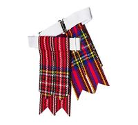 Flashes pour chaussettes de kilt pour hommes avec boucles lourdes ajustables, chaussettes unies et à carreaux pour kilt/Garter en laine acrylique pointu, Royal Stewart., taille unique
