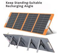 FlashFish panneau solaire pliable 100W 18V chargeur solaire extérieur DC type-c/QC3.0,Portes de Sortie USB