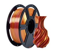 FLASHFORGE Filament bi-couleur soie, Filament de Coextrusion 2 en 1 Gold Rose 1.75mm, Consommables pour imprimantes 3D 1kg-Précision dimensionnelle +/- 0.02mm, Changement de Couleur PLA Soie