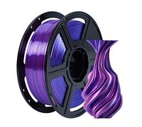 FLASHFORGE Filament double couleur soie, Blue Rose 2 in 1 Coextrusion Filament 1.75mm, Consommables pour imprimantes 3D 1kg Spool-Précision dimensionnelle +/- 0.02mm, Changement de Couleur PLA Soie