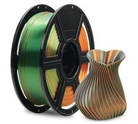 FLASHFORGE - Filament en soie trois couleurs, orange, bleu, vert, coextrusion 3 en 1, 1,75 mm, filament pour imprimante 3D, bobine de 1 kg, précision dimensionnelle +/- 0,02 mm, changement de soie PLA