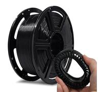 Flashforge Filament PLA flexible pour imprimante 3D, bobine de 1 kg, précision dimensionnelle +/- 0,02 mm, respectueux de l'environnement, sans fumée et sans odeur (noir, PLA flexible)