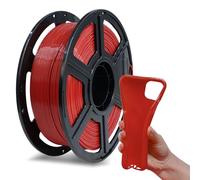Flashforge Filament PLA flexible pour imprimante 3D, bobine de 1 kg, précision dimensionnelle +/- 0,02 mm, respectueux de l'environnement, sans fumée et sans odeur (rouge, PLA flexible)