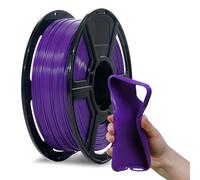 Flashforge - Filament pour imprimante 3D 1,75 mm, filaments pour imprimante 3D, bobine de 1 kg, précision dimensionnelle +/- 0,02 mm, écologique, sans fumée et sans odeur (violet, PLA flexible)