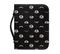 Flashideas Housses de bible tendance et portables en cuir pour femme, accessoires de bible de transport durables, lune, taille XL