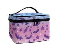 Flashideas Trousse de maquillage pour cosmétiques - Rangement vertical - Grande capacité - Trousse de maquillage de voyage, Chauve-souris d'Halloween 3, one size