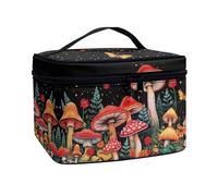 Flashideas Trousse de maquillage pour cosmétiques - Rangement vertical - Grande capacité - Trousse de maquillage de voyage, Champignon rouge 2, one size