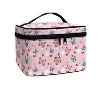 Flashideas Trousse de maquillage pour cosmétiques - Rangement vertical - Grande capacité - Trousse de maquillage de voyage, Butterfly 2., one size