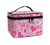 Flashideas Trousse de maquillage pour cosmétiques - Rangement vertical - Grande capacité - Trousse de maquillage de voyage, Imprimé amour 1, one size