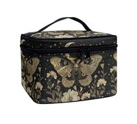 Flashideas Trousse de maquillage pour cosmétiques - Rangement vertical - Grande capacité - Trousse de maquillage de voyage, Papillon de nuit 1, one size