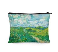 Flashideas Trousse de maquillage pour sac à main de voyage, petite trousse de maquillage portable pour femme, Van Gogh Champ de blé 1, 1 Set