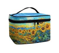 Flashideas Trousse de maquillage pour voyage facile à emporter, Imprimé tournesol, one size