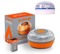 FlashLED SOS Lumière d'urgence V 16 connectée homologuée DGT 3.0 Obligatoire, SIM, Service de données Inclus jusqu'à 2038, Base aimantée, résistance IP54 + Help Flash Smart connectivité Incidence App