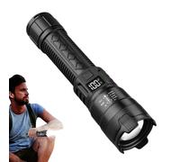Flashlight Lumen Haut - Lampe de poche Led Zoom Réglable, Puissant Source Lumineuse | Haute Éclairage De Luminosité, Équipement D'aventure En Plein Air Lampe De Camping Imperméable, Instrument